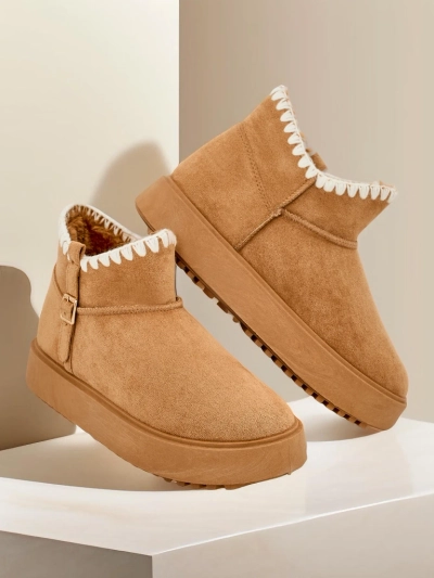 Royalfashion Короткие женские снежные сапоги стиля ботильонов Ewioz