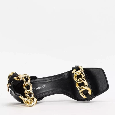 OUTLET Schwarze Sandalen auf hohem Absatz Tajla - Schuhe