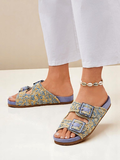 Royalfashion Damensandalen mit Schnallen Samorra