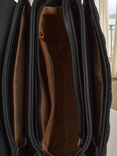 Жіноча Сумочка Luna Чорна Шкіряна Елегантна на Кожен День