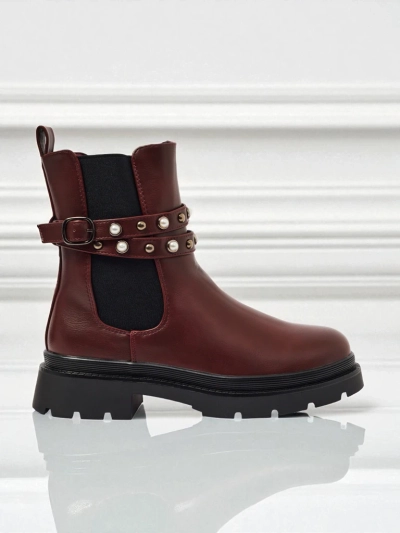 Höhere Damenstiefeletten aus Öko-Leder Pearl Mist