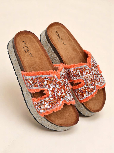 Royalfashion Damen-Pantoletten mit Candy Candy Verzierungen