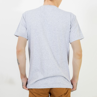 Graues Baumwoll-Herren-T-Shirt mit Auto-Print - Kleidung