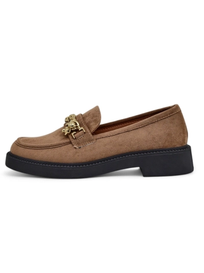Royalfashion Damen Slipper mit einer goldenen Kette Porrot