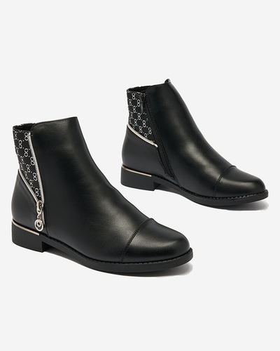 Royalfashion Schwarz Damenstiefel a'la sztyblety Orlaa