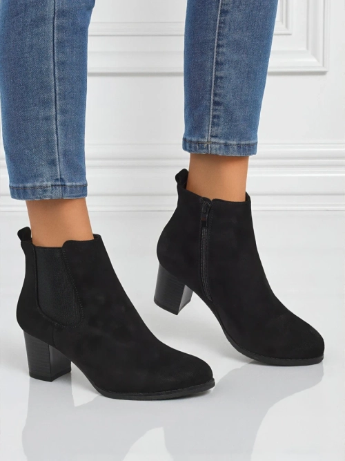 Жіночі ботильйони еко замшеві на підборах Velvet Trace