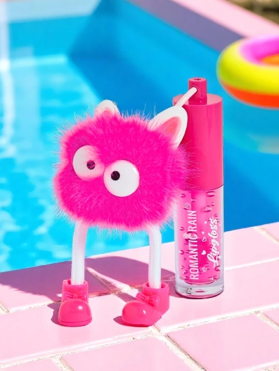 Lipgloss für Kinder mit einem flauschigen Monster Fuchsia