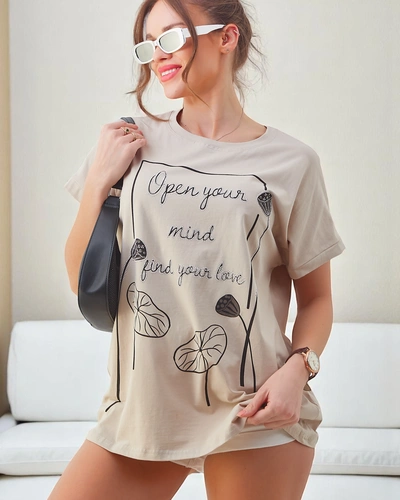 Royalfashion Damen Baumwoll-T-Shirt mit einem interessanten Print