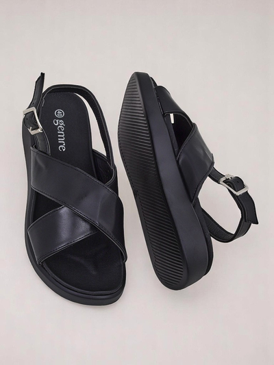 Royalfashion Damen Sandalen mit dicker Sohle Riva Star