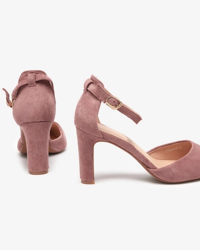 Dunkelrosa Damensandale auf Pfahl Ollagy - Schuhe