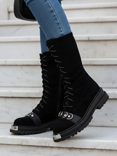 Royalfashion Damen Schnürstiefel Werces