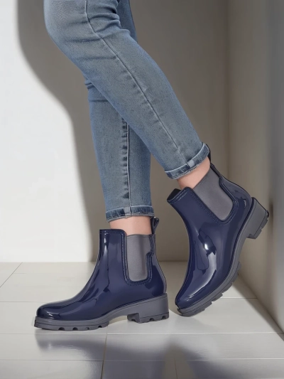 Royalfashion Lackierte Damen Gummistiefel Erismas