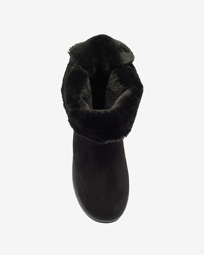 Stella Stiefeletten aus Wildleder-Öko-Leder mit flachem Absatz
