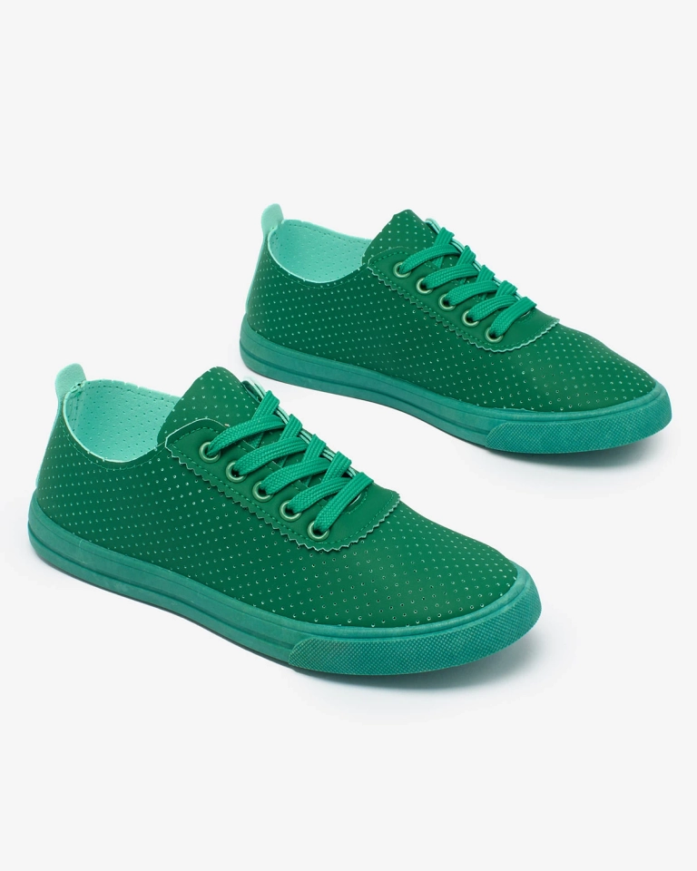 Royalfashion Dunkelgrüne durchbrochene Damen-Tennisschuhe Salomp