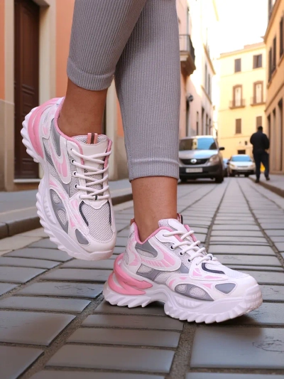 Royalfashion Damen Patentsneaker Leysi