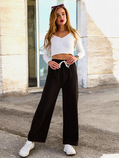 Royalfashion Weite Rippenhose