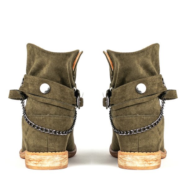 Grüne Cowboystiefel auf einem Innenkeil Salem - Footwear