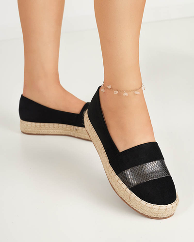 OUTLET Schwarze Damen-Espadrilles Sverope - Schuhe