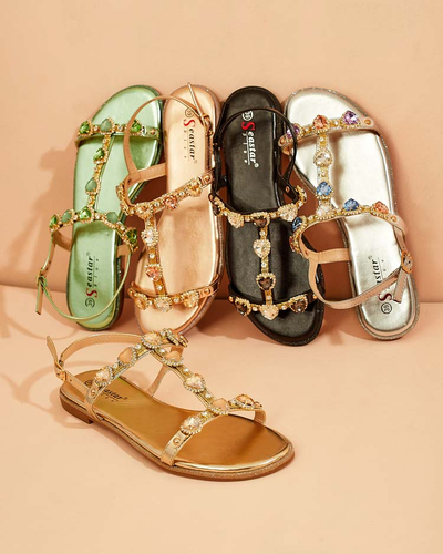 Royalfashion Damen Selina Zirkonia Sandalen