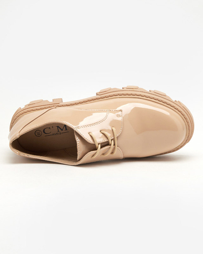 OUTLET Beige lackierte Damenschuhe Binotsi - Schuhe