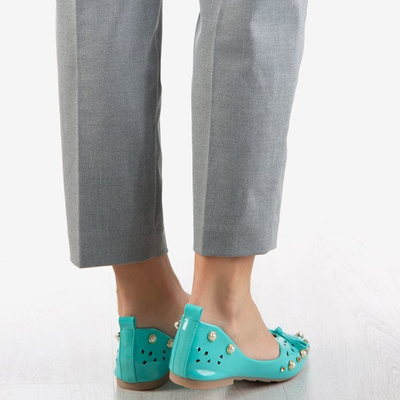 Жіночі бірюзові балерини з орнаментами Lil - Взуття