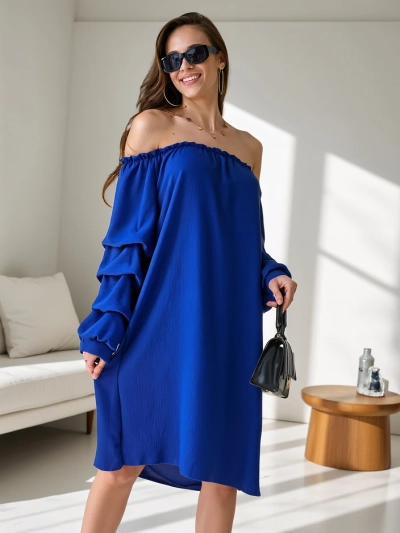 Royalfashion Glattes Damenkleid a'la Spanisch mit Rüschen