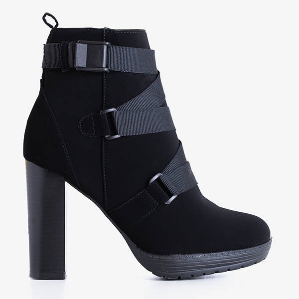 Schwarze hochhackige Damenstiefel von Ores - Schuhe