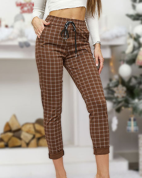Жіночі брюки в клітинку Royalfashion