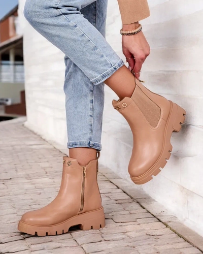 Royalfashion Damenstiefel mit dickerer Sohle Gegri