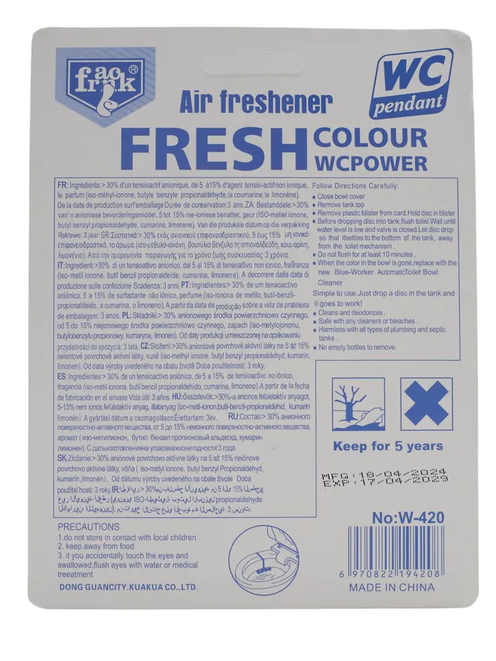 Toilettenhänger Lufterfrischer Wald 40 g