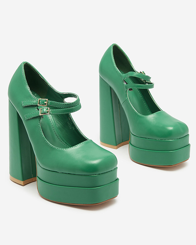 Grüne Damenpumps mit hohem Stiletto Edisa - Schuhe