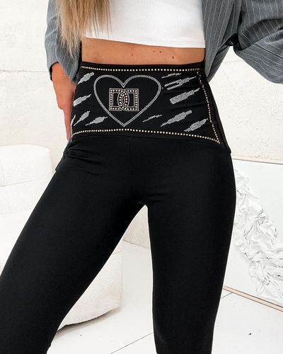 Royalfashion Damen Leggings mit Zirkonen