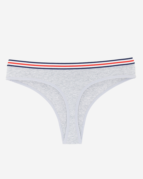 Сірі жіночі трусики з принтом