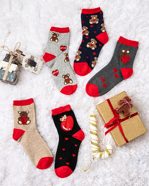 Royalfashion Langsockenset für Damen mit Herzen 5/Packung