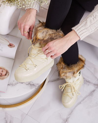 Royalfashion Schlupfstiefel a'la Schneestiefel für Damen GMILLO