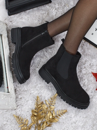 Damen Stiefeletten im Chelsea-Stil aus Öko-Wildleder Zarelle