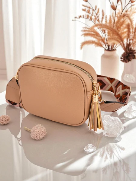 Royalfashion Kleine Damenhandtasche aus Öko-Leder mit buntem Riemen Kovi Lace