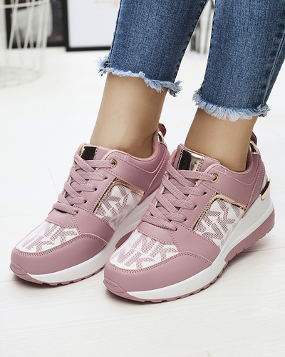 Pinke Damen-Sneakers mit verstecktem Anker Qasvy- Footwear