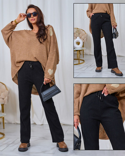 Royalfashion Damen Cordstoffhose in schwarz