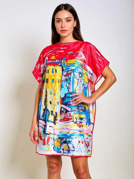 Pareo-Kleid Callista von Royalfashion – farbenfroh, universell, knielang