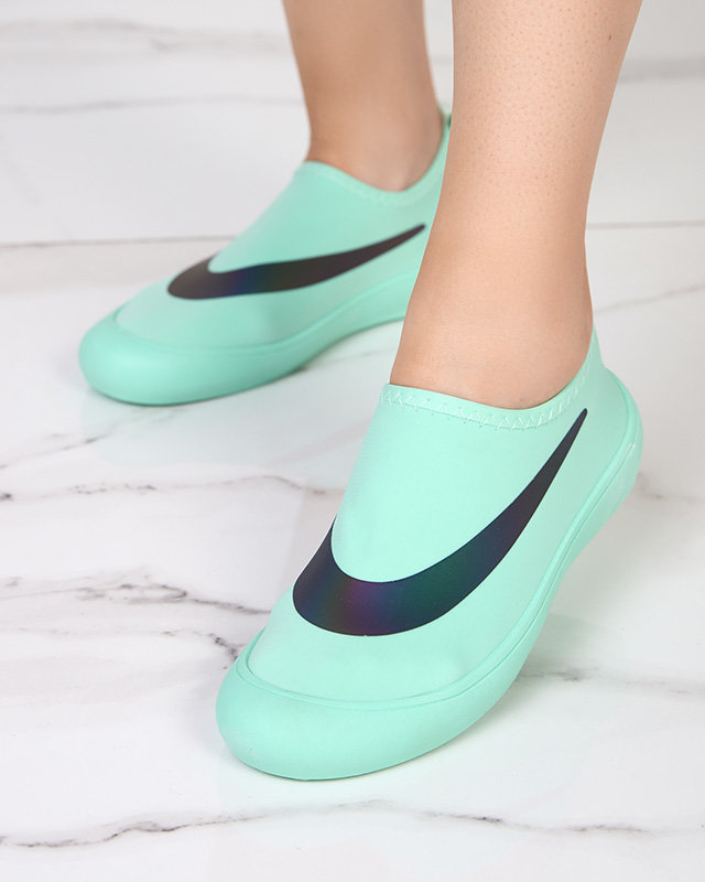 OUTLET Minzfarbene Slip-on-Sneakers für Damen Lerick - Schuhe