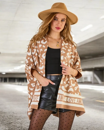Royalfashion Damen Druck Poncho