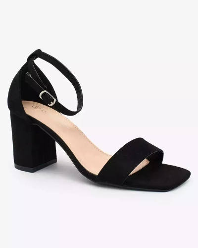 Royalfashion Niedrige Stiletto-Sandalen für Damen in Schwarz Helrem