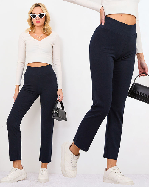 Жіночі тканинні штани Royalfashion темно-сині