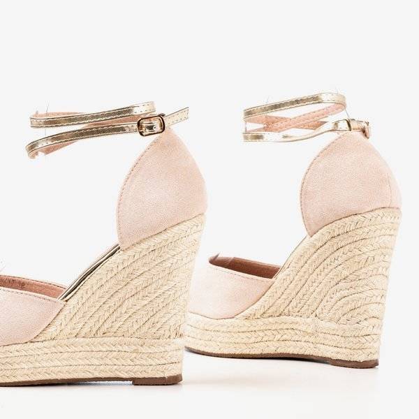 OUTLET Puder Espadrilles auf einem hohen Keil Sablac - Schuhe