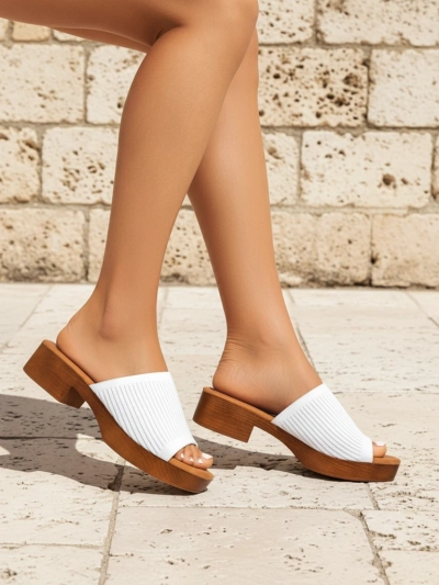 Royalfashion Damen-Pantoletten Ribbed Grace
