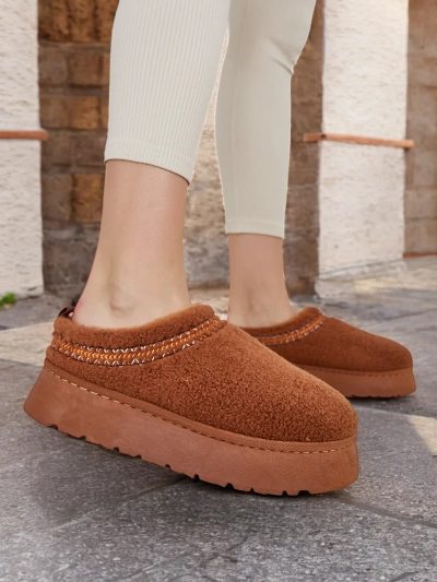 Royalfashion Kurze Damen Schneestiefel Esel