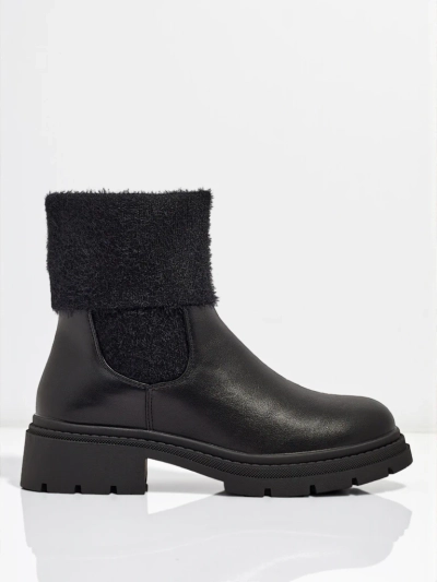 Damen Stiefeletten Kesy aus Öko-Leder mit Fell