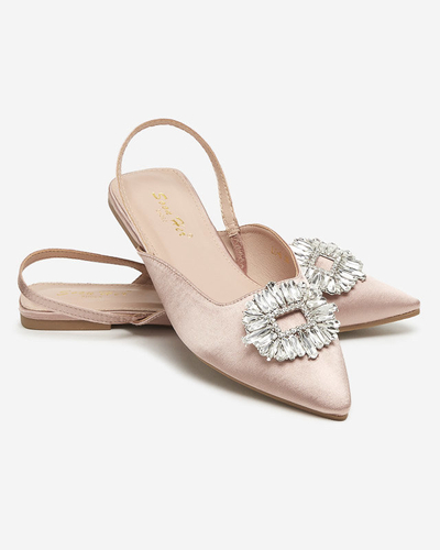 OUTLET Hausschuhe a'la Ballerinas in hellrosa Etalli. Schuhe