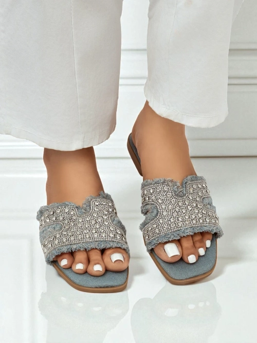 Royalfashion Жіночі капці з блискітками CrystalEase